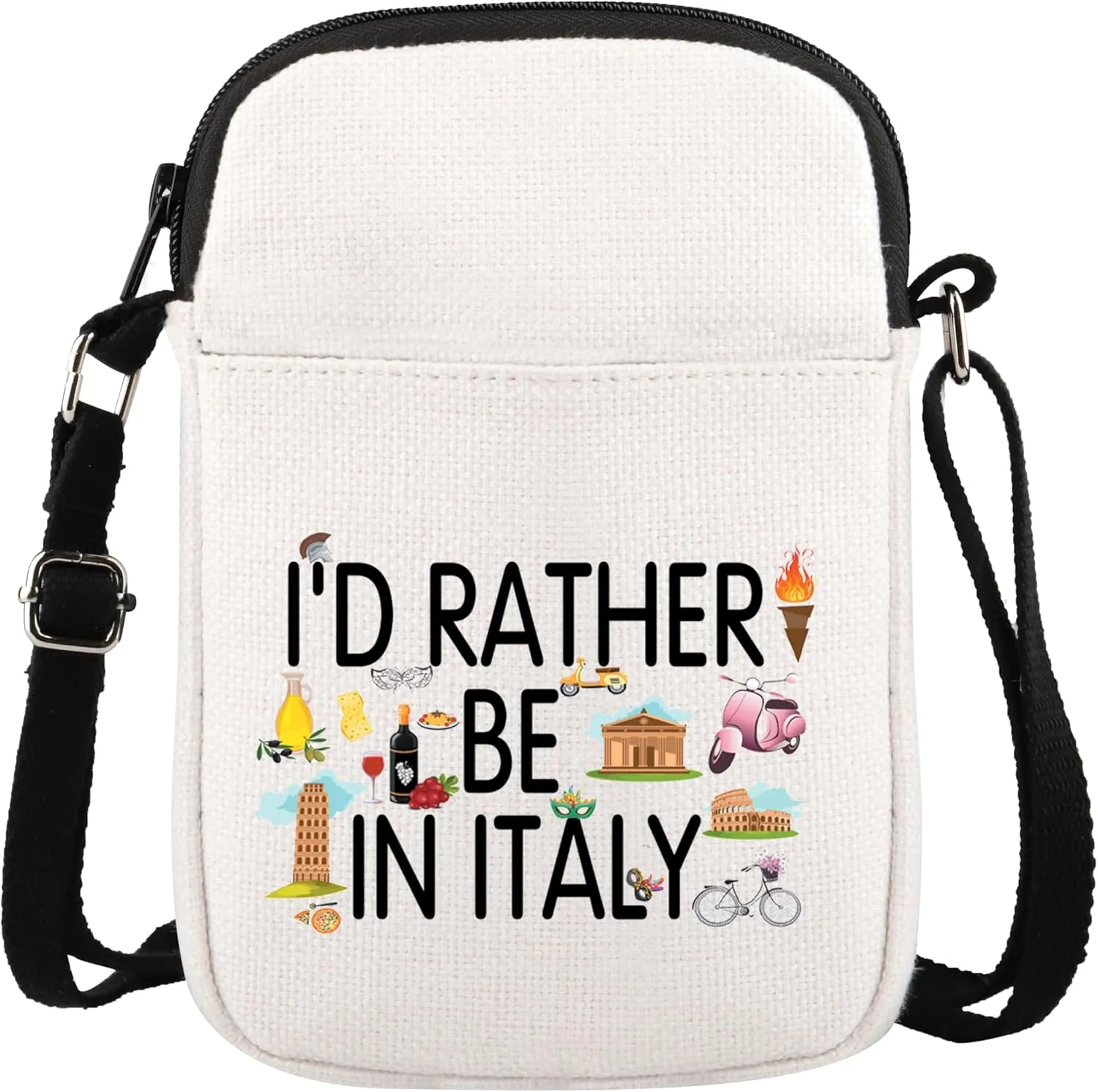 XYANFA Italy Travel Bag Italian Trip Bag Italy Vacation Gift Who Loves Italy Makeup Bag Italy Lover Zipper Pouch