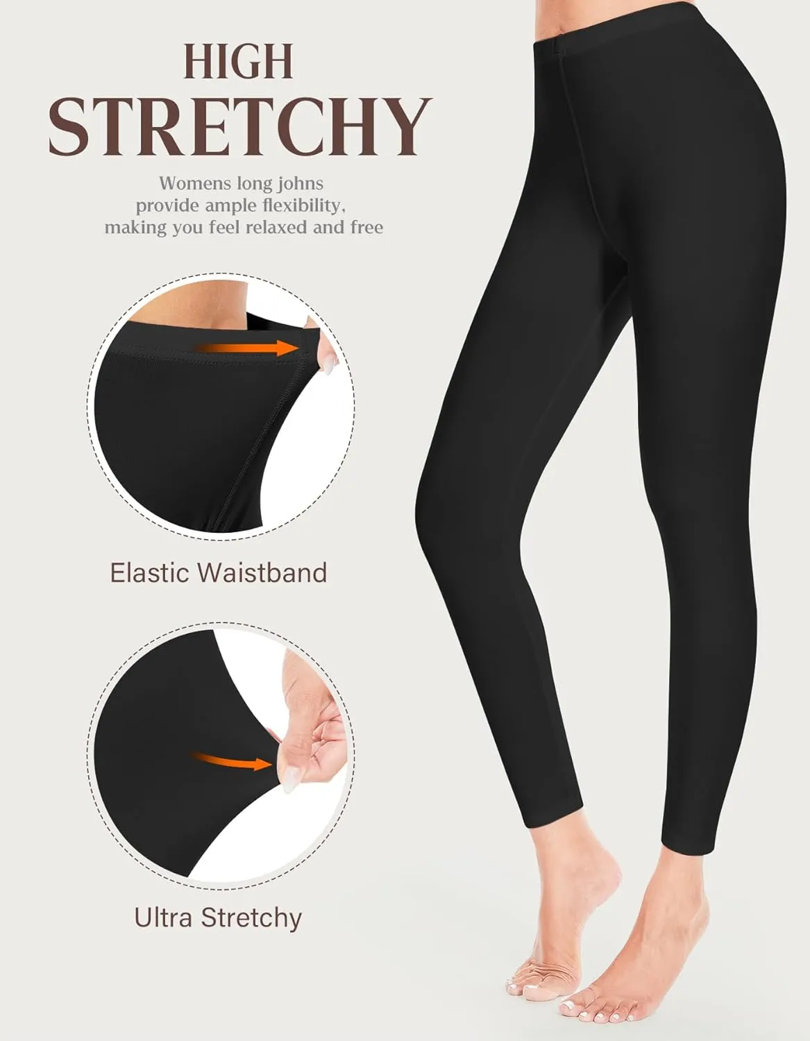 YADIFEN Women Thermal Underwear Set,Long Johns for Women Base Layer with Fleece Lined Long Underwear Top Bottom Cold Weather