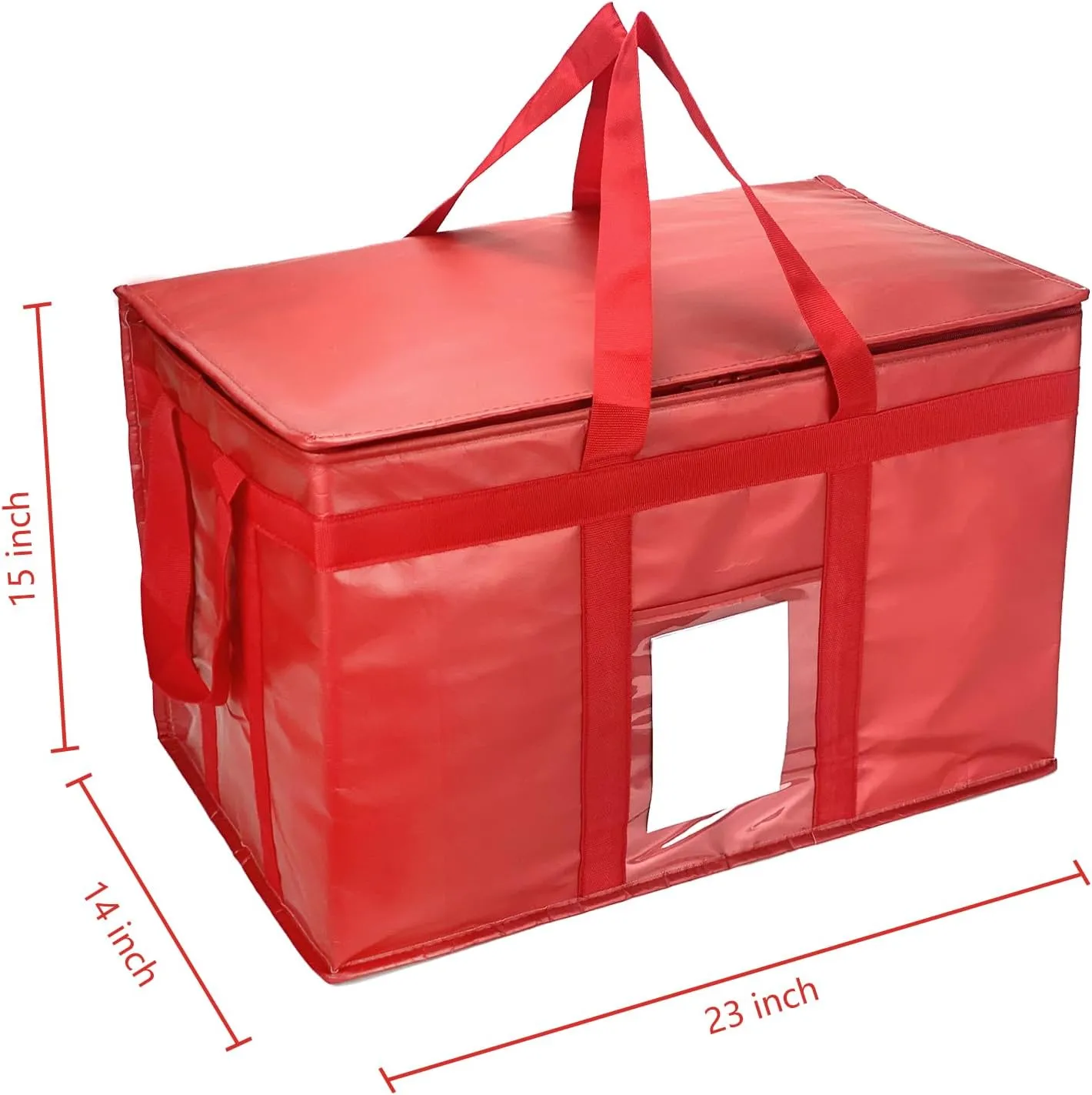 Yalin XXXL Large Insulated Cooler Bag, Styrofoam Cooler of Keep Food Hot or Cold, Reusable Double Zipper Food Delivery Bag for Grocery Shopping, 23" W x 15" H x 14" D