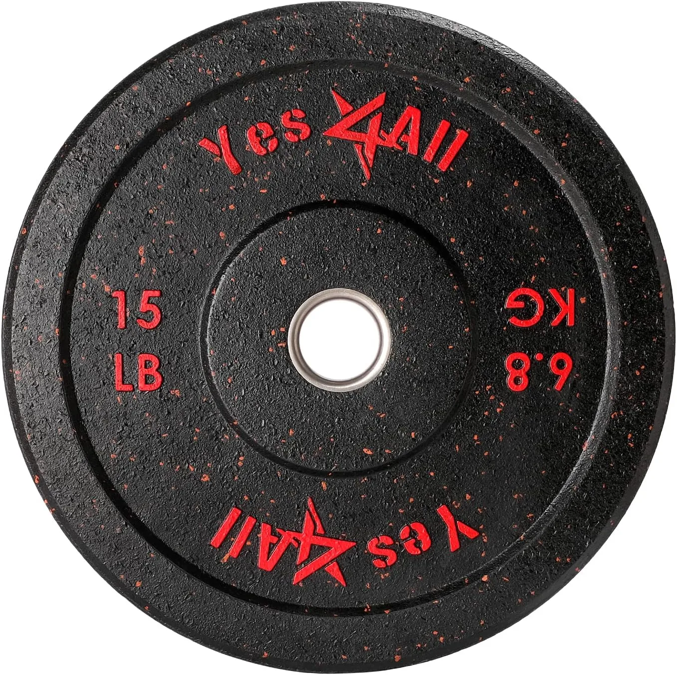 Yes4All 2" Bumper Plate, Olympic Rubber Weight Plate with Steel Hub for WeightLifting, Strength Training, Home Gym, Less Impact, Absorb Bounce & Shock (Single)