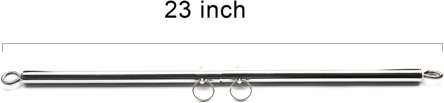 Yoga Pilate Bar Leg Spreader Bar with Fur Adjustable Strap, Sports Aid Training Set, Stainless Steel Expandable Exercise Bar, Yoga Training Fitness Gear