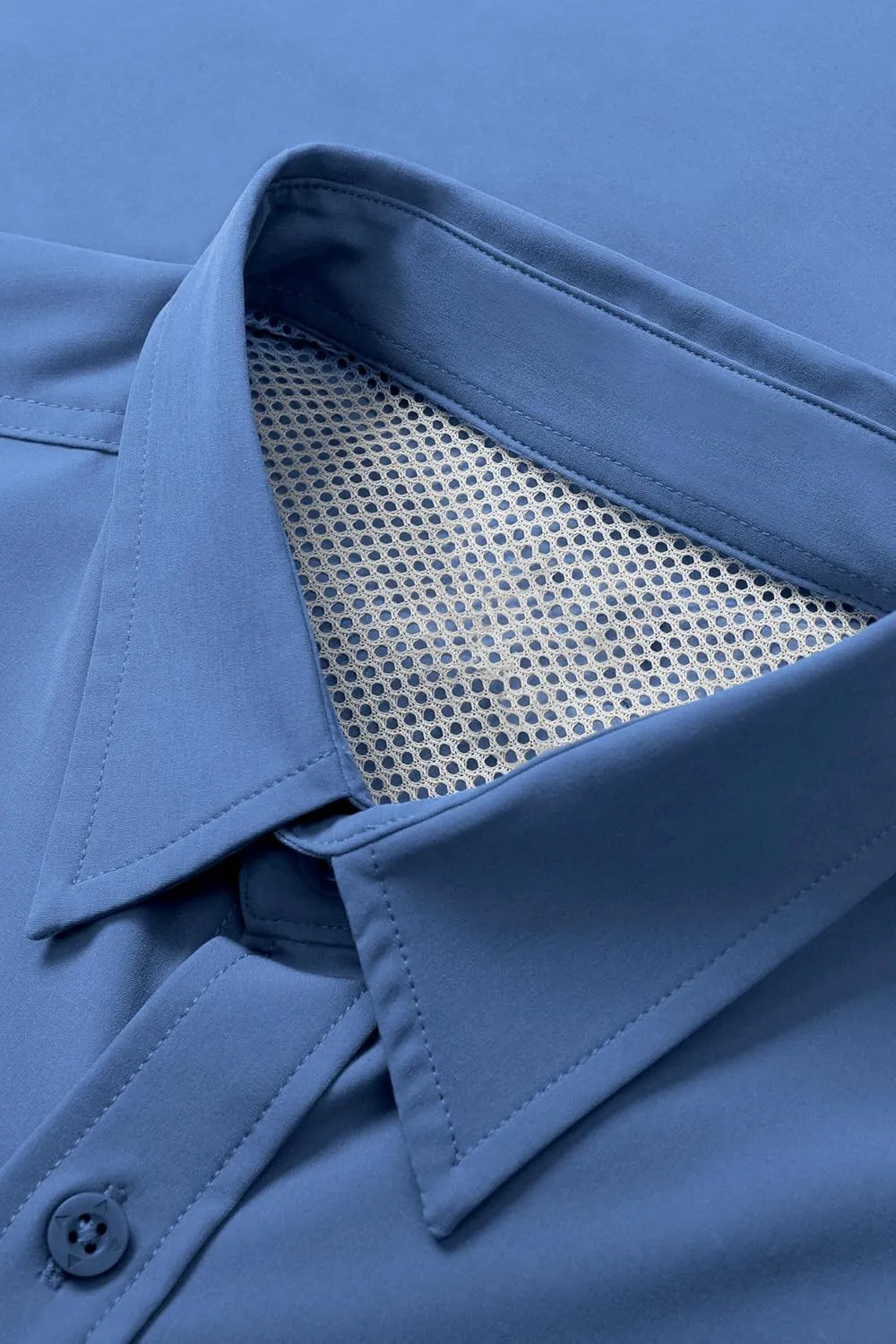 ZAFUL Men's Fishing Shirts Sun Protection Short Sleeve Travel Work Hiking Shirt Button Down Shirts with Zipper Pockets