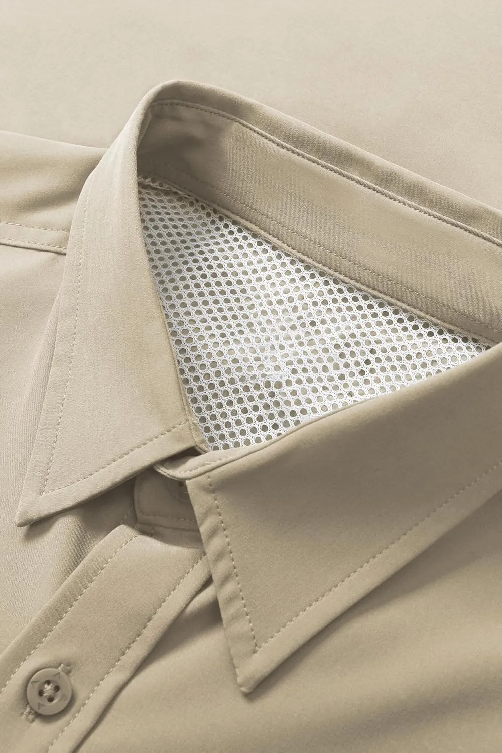 ZAFUL Men's Fishing Shirts Sun Protection Short Sleeve Travel Work Hiking Shirt Button Down Shirts with Zipper Pockets