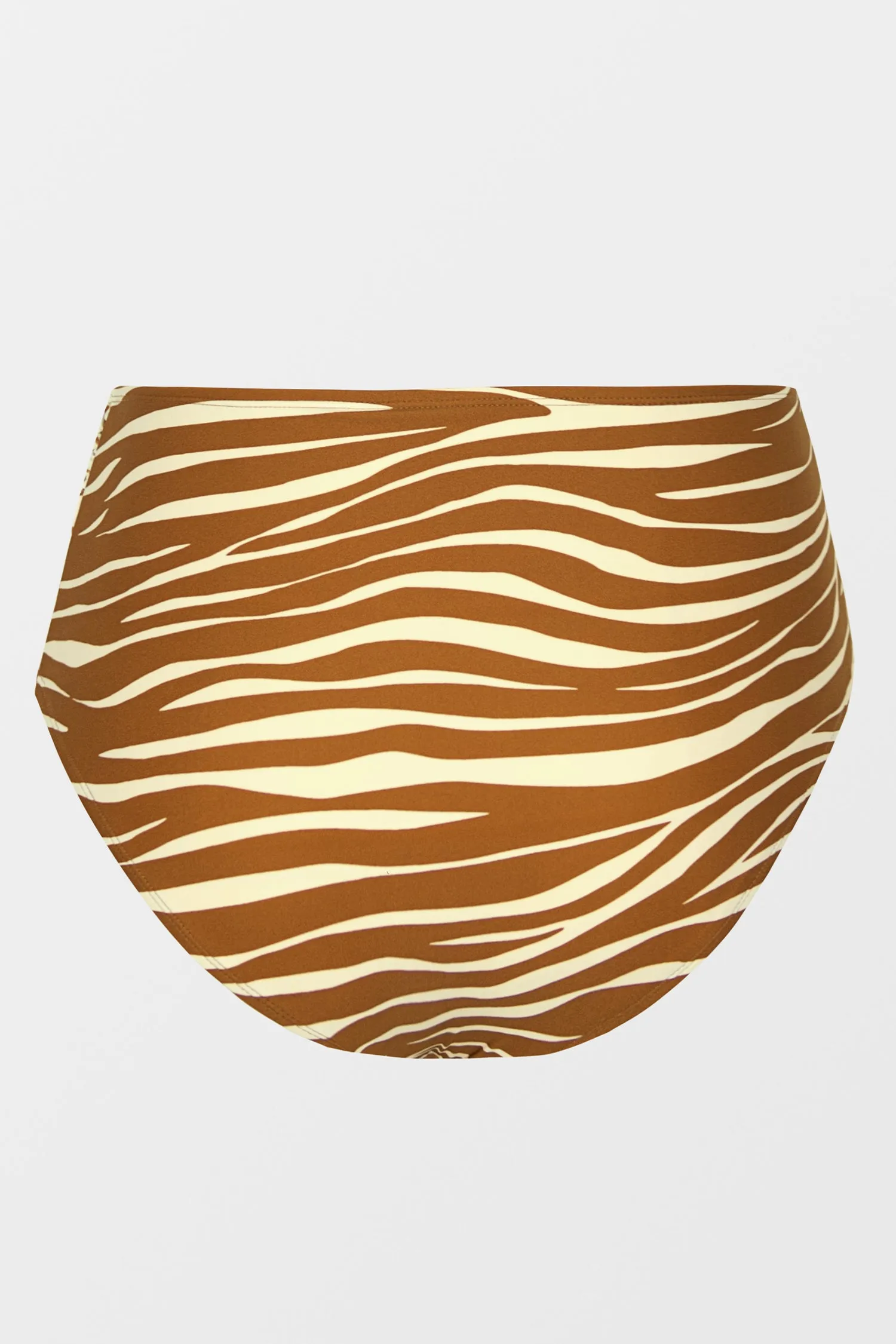 Zesty Zebra Ruched Drawstring High Waist Plus Size Bikini Bottoms