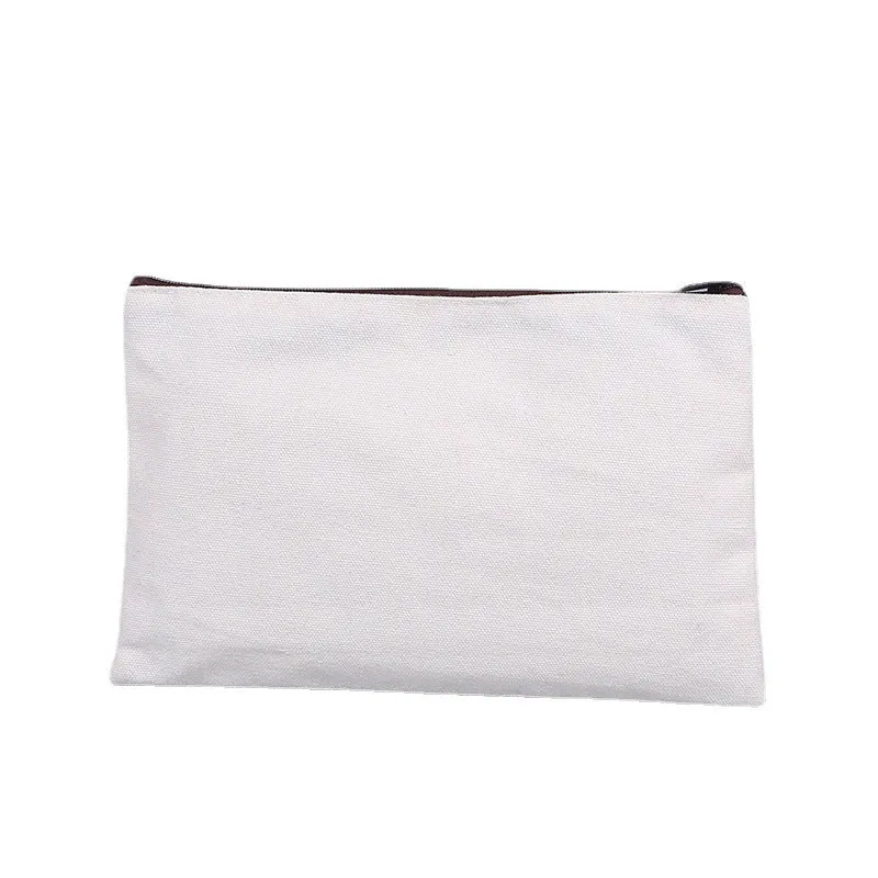 Zipper learning blank canvas bag custom