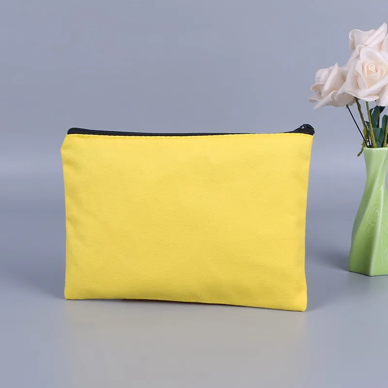 Zipper learning blank canvas bag custom