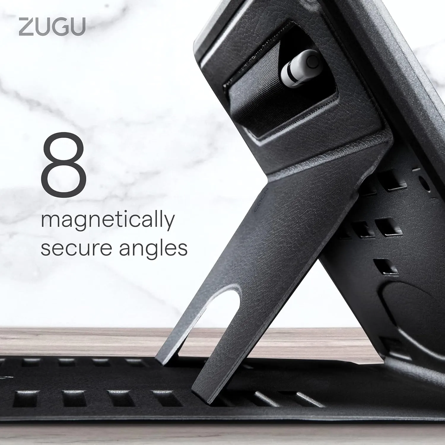 ZUGU CASE for iPad Air 11 (M3 2025 / M2 2024) iPad Air 4 & 5 10.9 Inch (2020/2022) - Protective, Ultra Thin, Magnetic Stand, Sleep/Wake Cover with Apple Pencil Charging & Storage - Scarlet Red