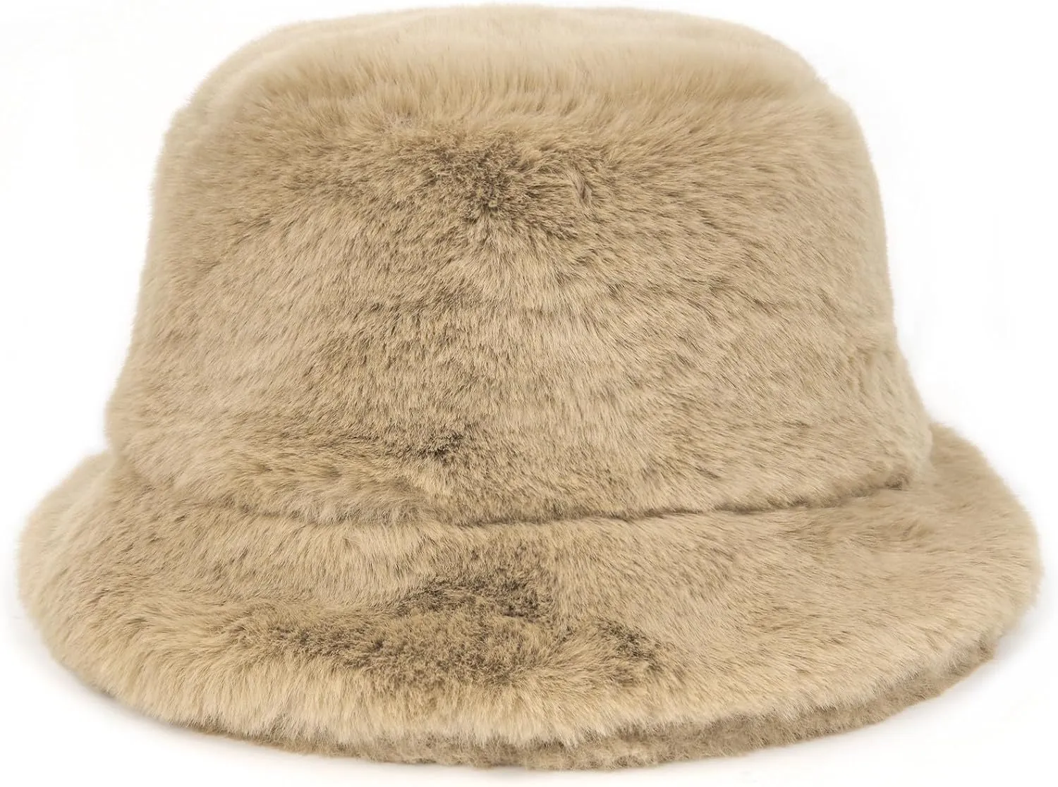 Zylioo Oversize 3XL/2XL/XL Fluffy Bucket Hat,L/M/S Faux Fur Warm Hat Petite,Large Winter Plush Fuzzy Hat for Big Heads