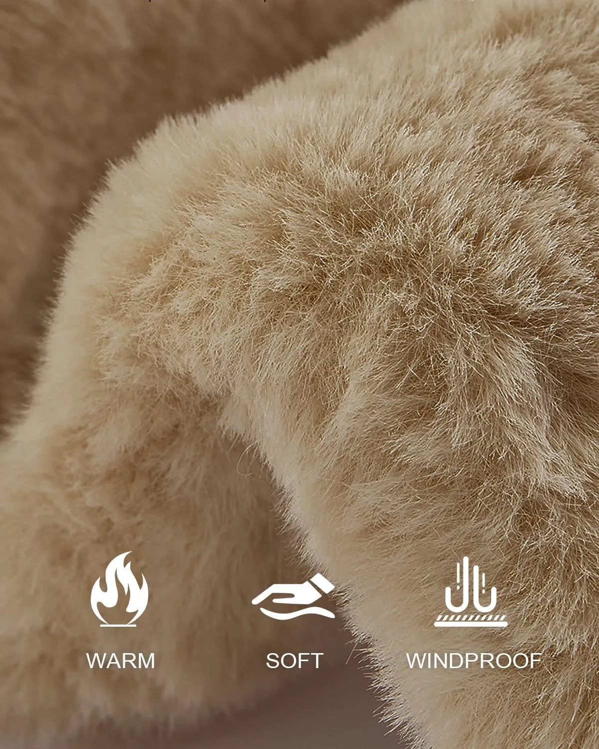 Zylioo Oversize 3XL/2XL/XL Fluffy Bucket Hat,L/M/S Faux Fur Warm Hat Petite,Large Winter Plush Fuzzy Hat for Big Heads